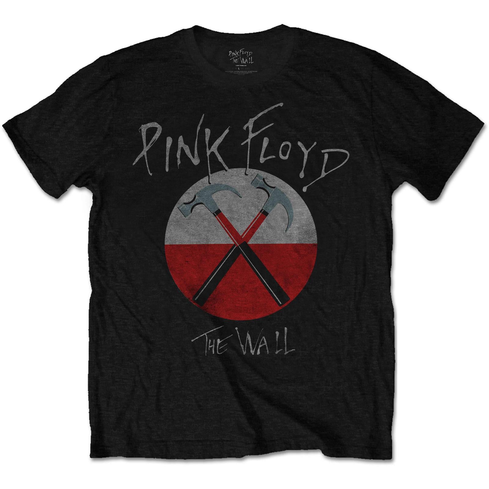 Black - Front - Pink Floyd Unisex Adult The Wall Hammer Logo T-Shirt