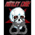 Black - Side - Motley Crue Unisex Adult Skull Cuffs T-Shirt