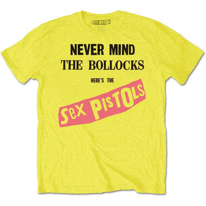 Yellow - Front - Sex Pistols Unisex Adult Never Mind The Bollocks T-Shirt