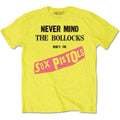 Yellow - Front - Sex Pistols Unisex Adult Never Mind The Bollocks T-Shirt