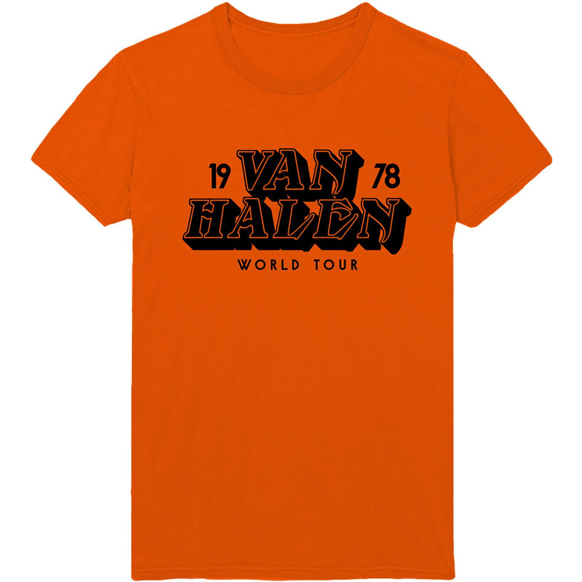 Orange - Front - Van Halen Unisex Adult World Tour ´78 T-Shirt