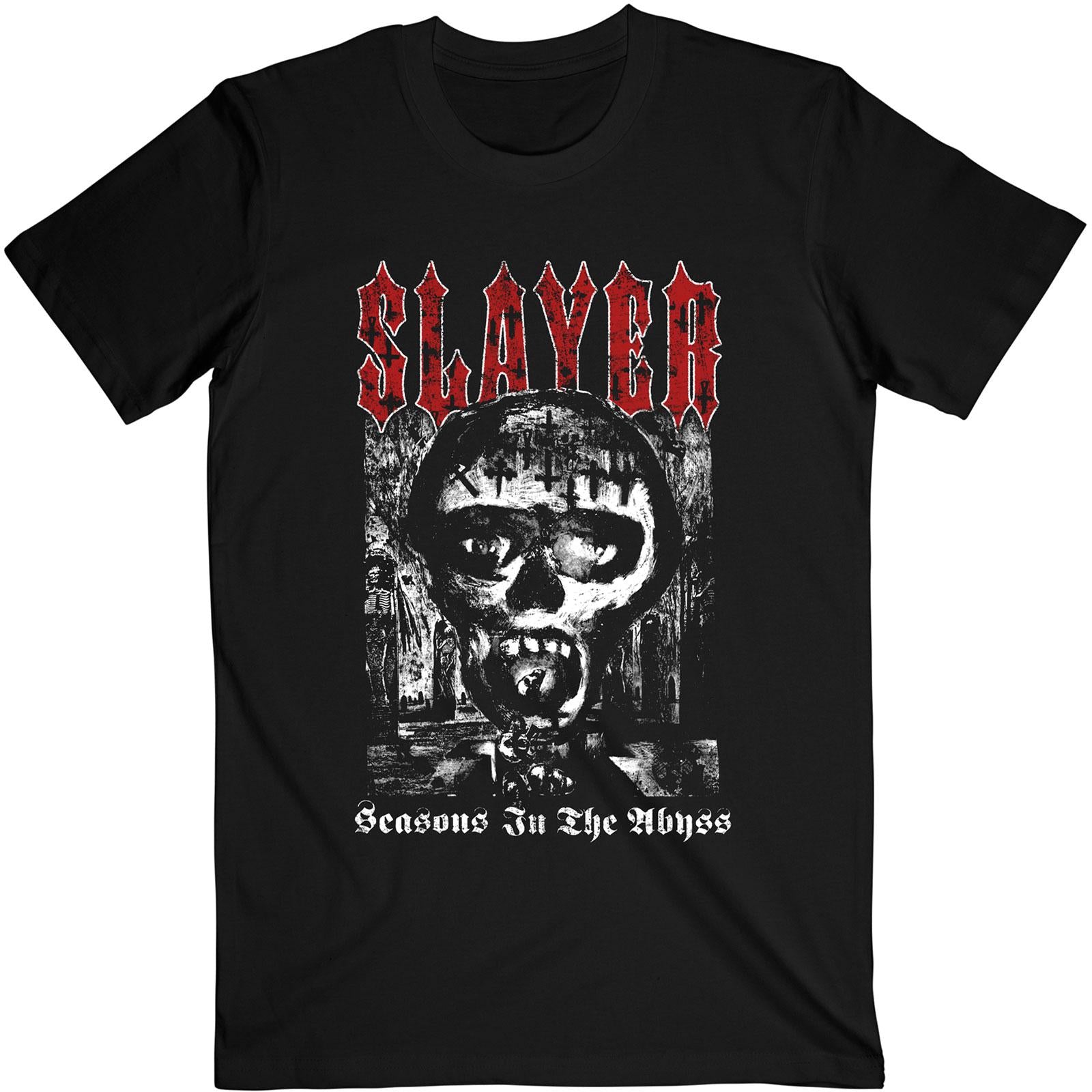 Black - Front - Slayer Unisex Adult Acid Rain T-Shirt