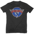 Black - Front - Van Halen Unisex Adult Chrome Logo T-Shirt