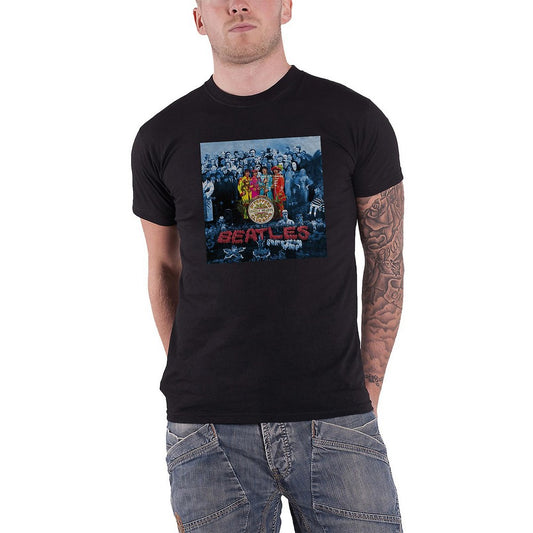 Black - Front - The Beatles Unisex Adult Sgt Pepper T-Shirt