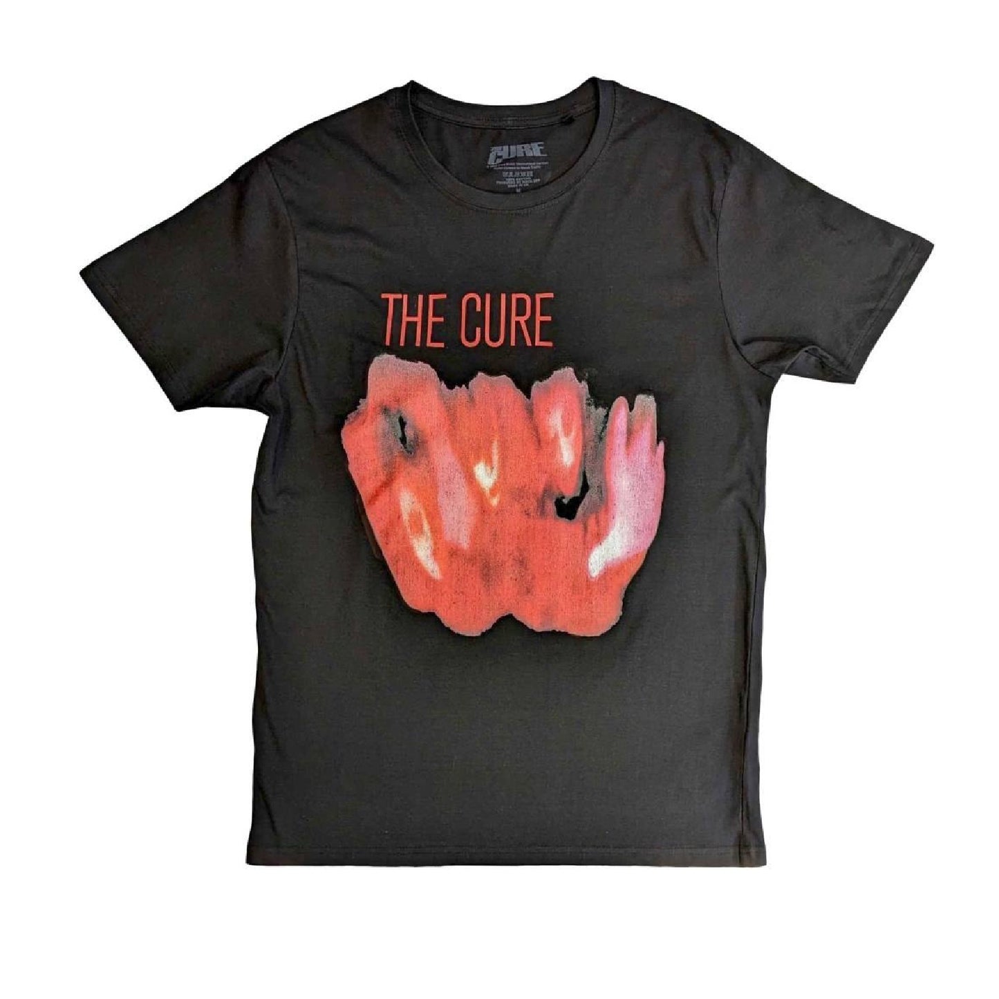 Black - Front - The Cure Womens-Ladies Pornography T-Shirt