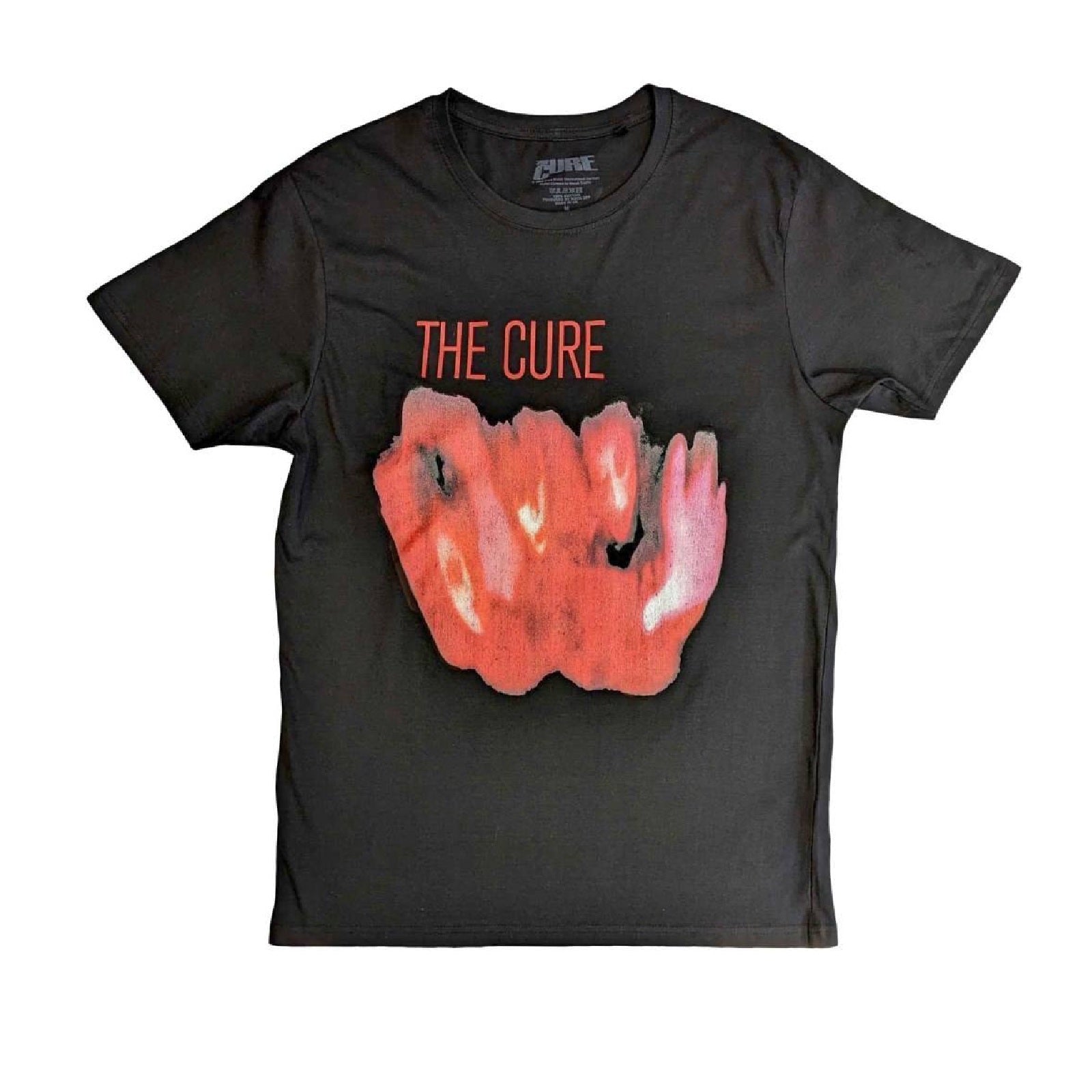 Black - Front - The Cure Womens-Ladies Pornography T-Shirt
