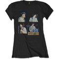 Black - Front - The Beatles Womens-Ladies Shea Stadium Group Shot T-Shirt