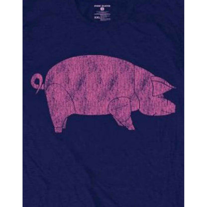 Navy Blue - Side - Pink Floyd Unisex Adult AWBDG Back Print T-Shirt