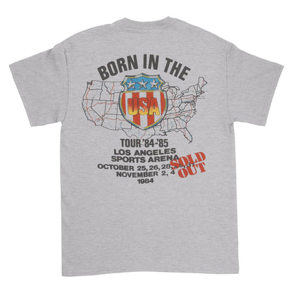 Heather Grey - Back - Bruce Springsteen Unisex Adult Pink Cadillac Back Print T-Shirt