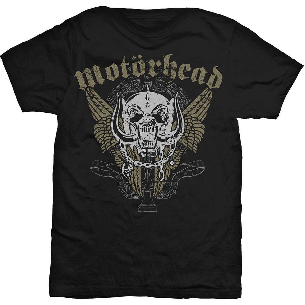 Black - Front - Motorhead Unisex Adult Wings T-Shirt