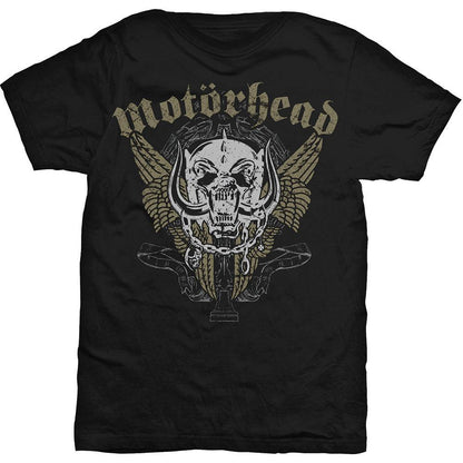 Black - Front - Motorhead Unisex Adult Wings T-Shirt