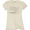 Sand - Front - The Beatles Womens-Ladies On Apple Faces T-Shirt
