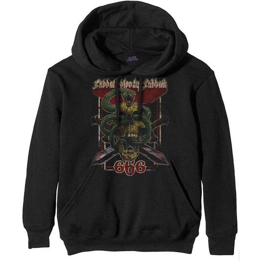 Black - Front - Black Sabbath Unisex Adult Bloody 666 Pullover Hoodie