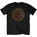 Black - Front - The Beatles Unisex Adult Vintage T-Shirt