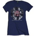 Navy Blue - Front - The Beatles Womens-Ladies Budokan Octagon T-Shirt