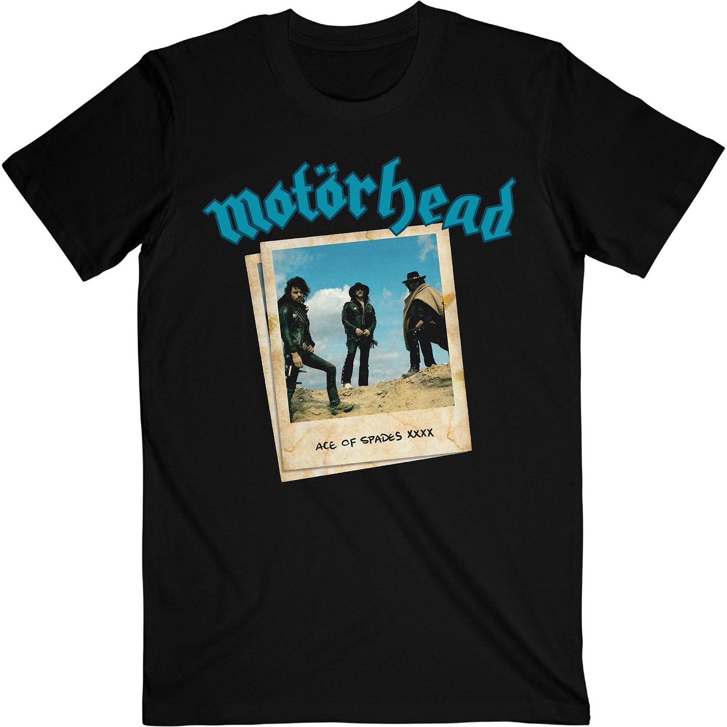 Black - Front - Motorhead Unisex Adult Ace Of Spades Photograph T-Shirt
