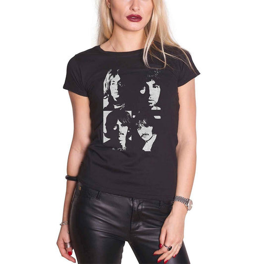 Black - Front - The Beatles Womens-Ladies Back In the USSR Back Print T-Shirt