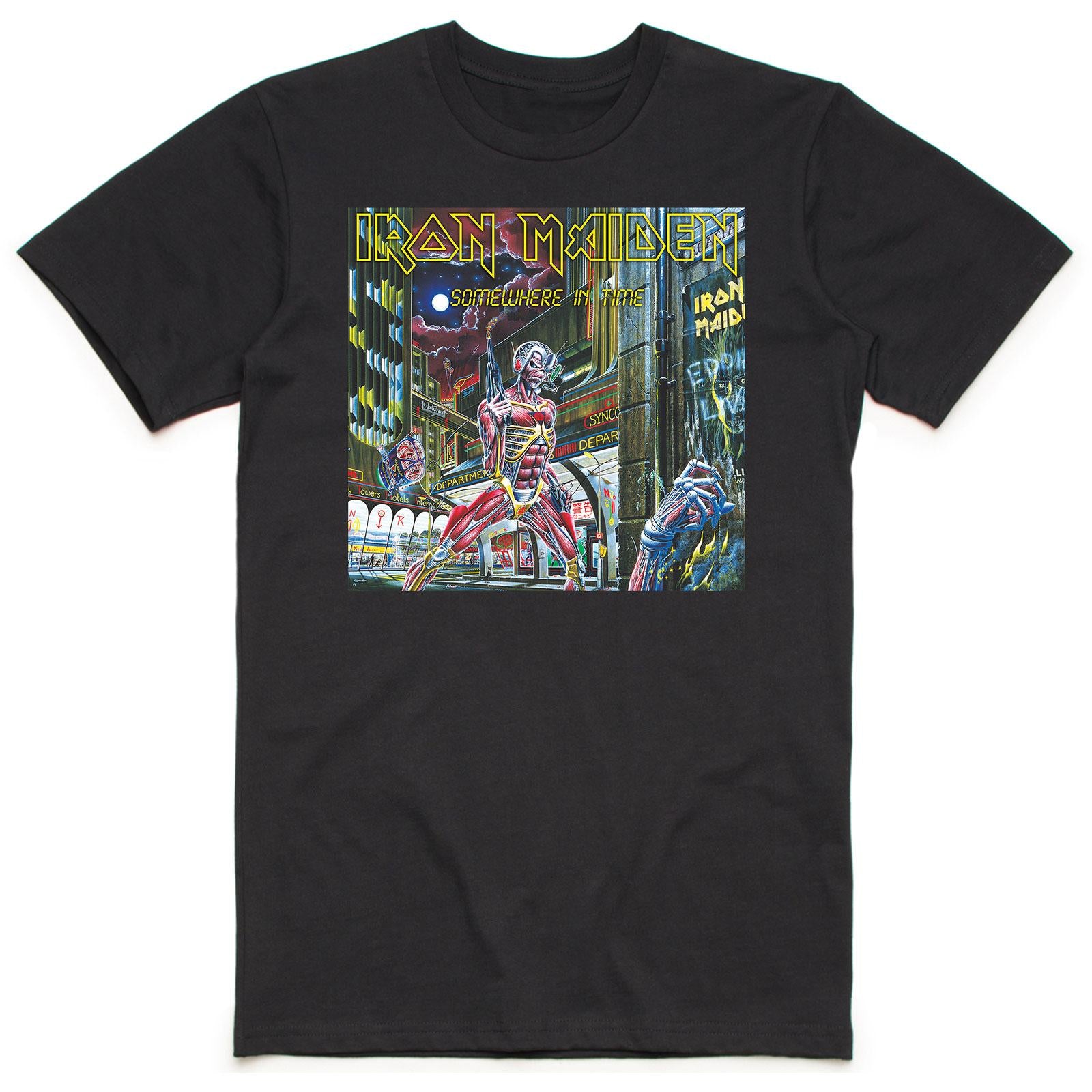 Black - Front - Iron Maiden Unisex Adult Somewhere In Time Box T-Shirt
