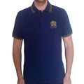 Navy Blue - Lifestyle - Queen Unisex Adult Crest Logo Polo Shirt