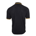 Black - Side - Queen Unisex Adult Crest Logo Polo Shirt