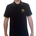 Black - Lifestyle - Queen Unisex Adult Crest Logo Polo Shirt