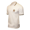 Natural - Back - Queen Unisex Adult Crest Logo Polo Shirt