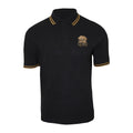 Black - Front - Queen Unisex Adult Crest Logo Polo Shirt