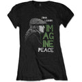 Black - Front - John Lennon Womens-Ladies Imagine Peace T-Shirt