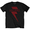 Black-Red - Front - The Killers Unisex Adult Lightning Bolt T-Shirt