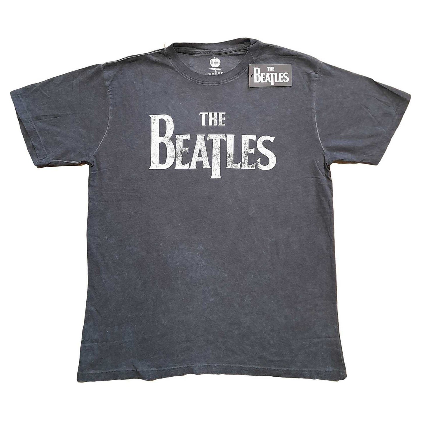 Charcoal Grey - Front - The Beatles Unisex Adult Drop T Logo T-Shirt