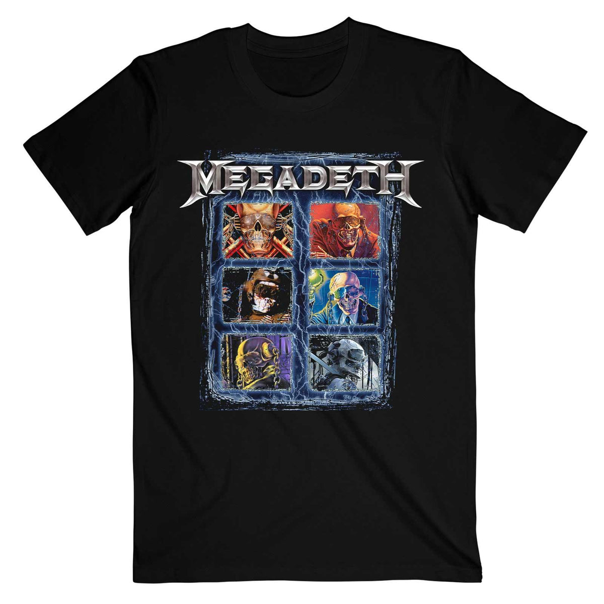 Black - Front - Megadeth Unisex Adult Vic Head Grip T-Shirt