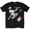 Black-Red - Front - David Bowie Unisex Adult Smoke T-Shirt