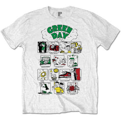 White - Front - Green Day Unisex Adult Dookie RRHOF T-Shirt