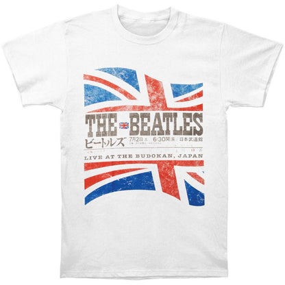 White - Front - The Beatles Unisex Adult Budokan Set List Back Print T-Shirt