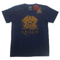 Navy Blue - Front - Queen Unisex Adult Wash Collection Crest T-Shirt