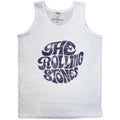 White - Front - The Rolling Stones Unisex Adult 70s Vintage Logo Vest Top