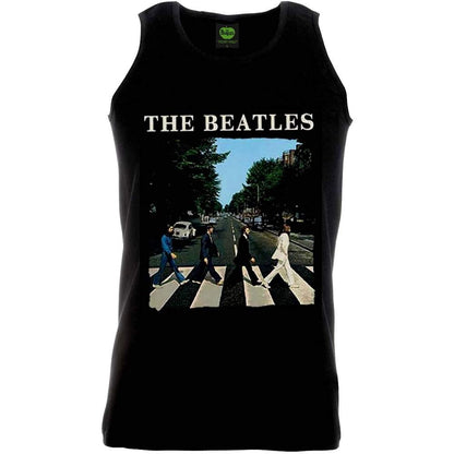 Black - Front - The Beatles Unisex Adult Abbey Road Vest Top