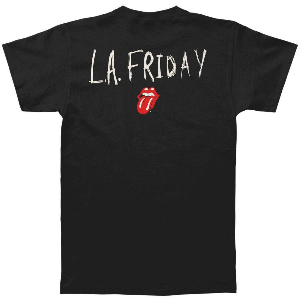 Black - Back - The Rolling Stones Unisex Adult LA Friday Back Print T-Shirt