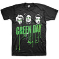 Black-Green - Front - Green Day Unisex Adult Drips T-Shirt