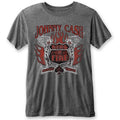 Charcoal Grey - Front - Johnny Cash Unisex Adult Ring of Fire Burnout T-Shirt