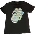 Black - Front - The Rolling Stones Womens-Ladies Foil Logo T-Shirt