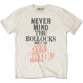 Natural - Front - Sex Pistols Unisex Adult Bollocks Distressed T-Shirt