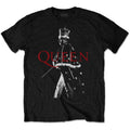 Black - Front - Queen Unisex Adult Freddie Mercury Crown T-Shirt