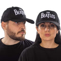 Black - Back - The Beatles Unisex Adult Drop T Logo Baseball Cap