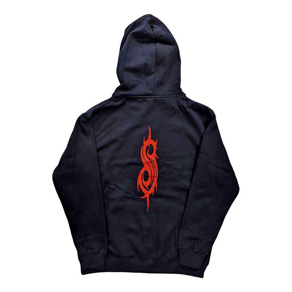 Navy Blue - Back - Slipknot Unisex Adult Back Print Logo Pullover Hoodie