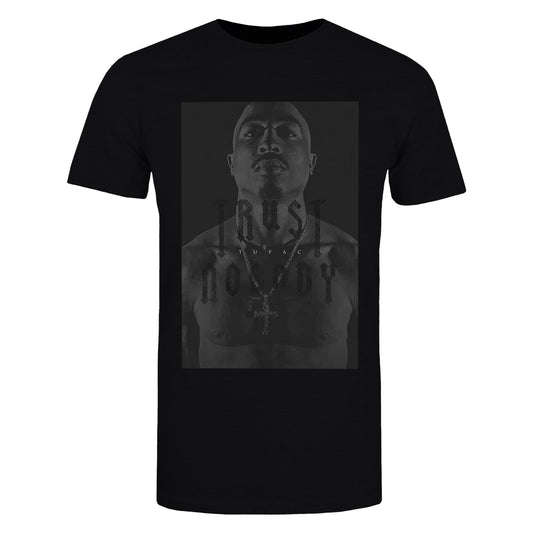 Black - Front - Tupac Shakur Unisex Adult Trust Nobody T-Shirt