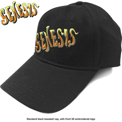Black-Orange - Front - Genesis Unisex Adult Classic Logo Baseball Cap