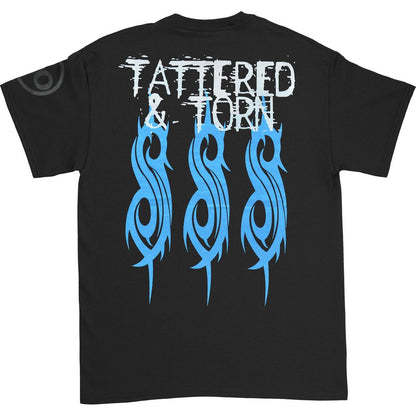 Black - Back - Slipknot Unisex Adult Tattered & Torn Back Print 20th Anniversary T-Shirt