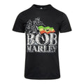 Black - Front - Bob Marley Unisex Adult Distressed Logo T-Shirt