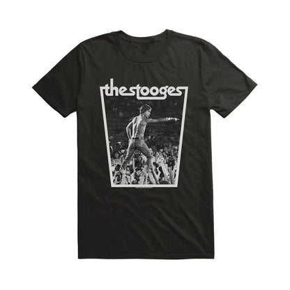Black - Front - Iggy & The Stooges Unisex Adult Crowd Walk T-Shirt